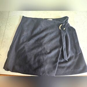 Faux Suede Wrap Skirt- Loft- size 14